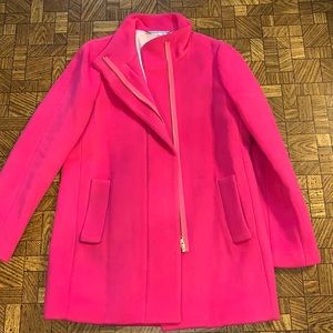 JCrew bright pink city coat